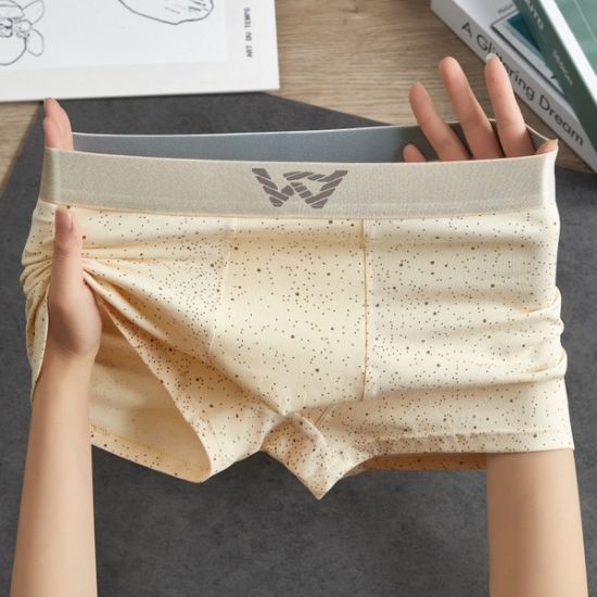 Speckle Print Men’s Breathable Boxer Briefs Underwear – 3 PCS Set এর ছবি