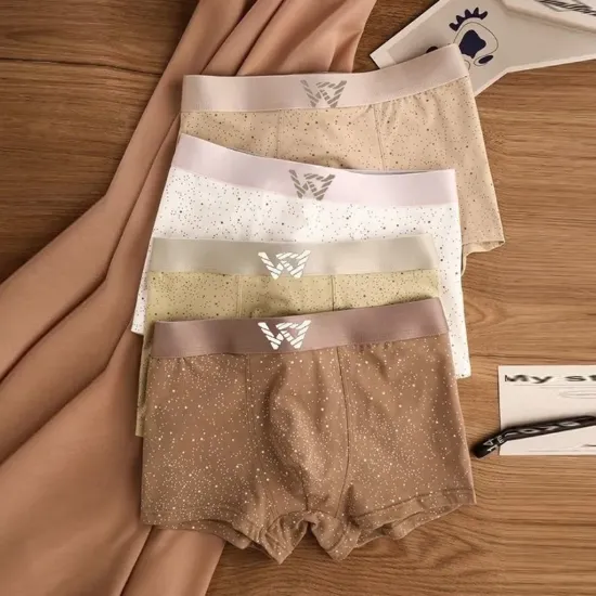 Speckle Print Men’s Breathable Boxer Briefs Underwear – 3 PCS Set এর ছবি