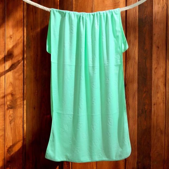 Leaf Embossed Absorbent Bathing Towel এর ছবি