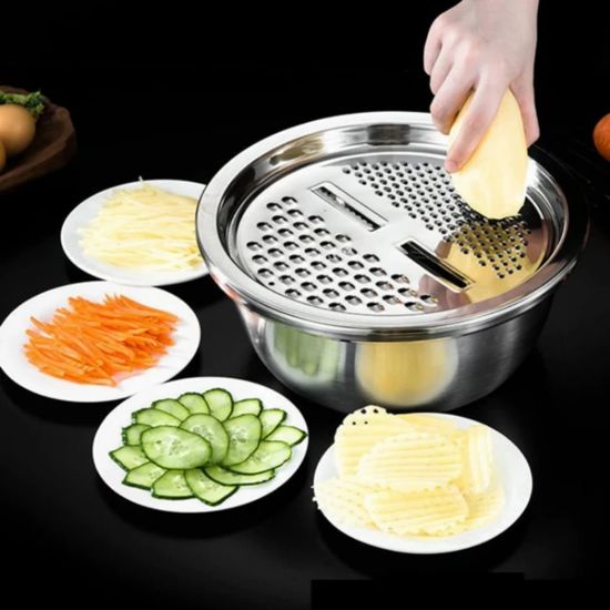 3 in 1 Vegetable Cutter with Drain Basket এর ছবি