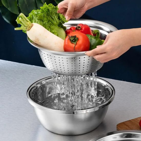 3 in 1 Vegetable Cutter with Drain Basket এর ছবি