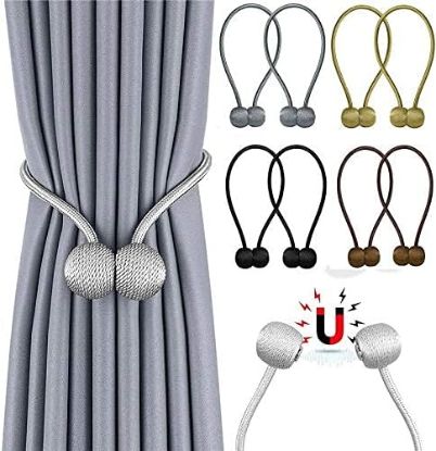 2pcs Magnetic Curtain Belt Round Head Curtain Holders এর ছবি