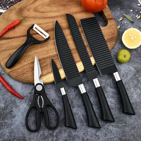 6pcs Set Stainless Steel Kitchen Knife এর ছবি
