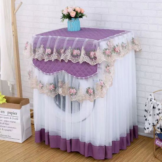 Lace Ruffles Floral Washing Machine Cover এর ছবি