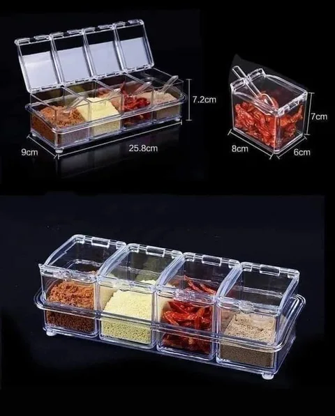 Acrylic Crystal Kitchen Spice Storage Box